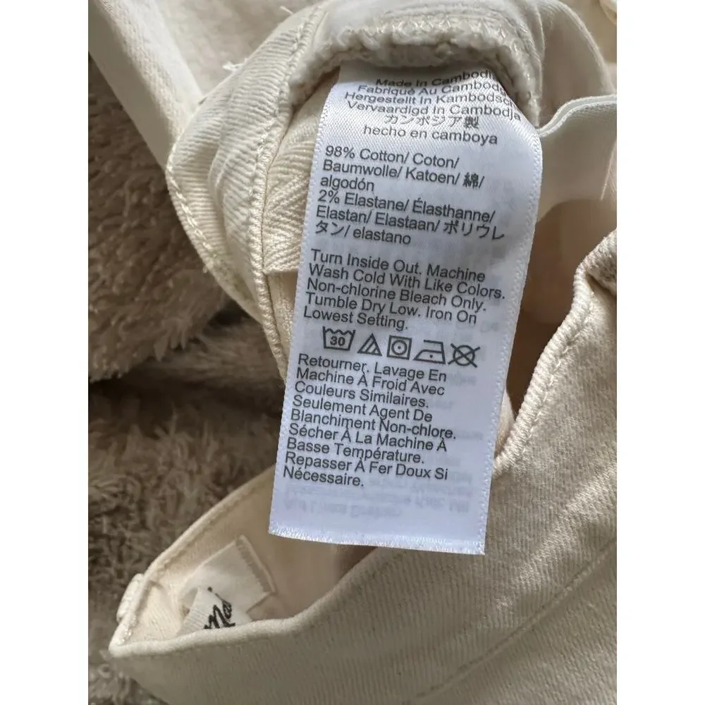 NWD Madewell The Longline Straight Leg Jeans Vintage Canvas Womens 27